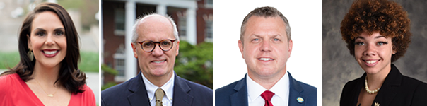 Headshots of Pictured, left to right: Ashli Watts, Kentucky Chamber of Commerce; Bob Jackson, Murray State University; Jason Glass, Kentucky Department of Education; Aliya Cannon Northern Kentucky University