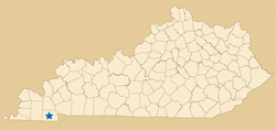 Map marked with Murray State